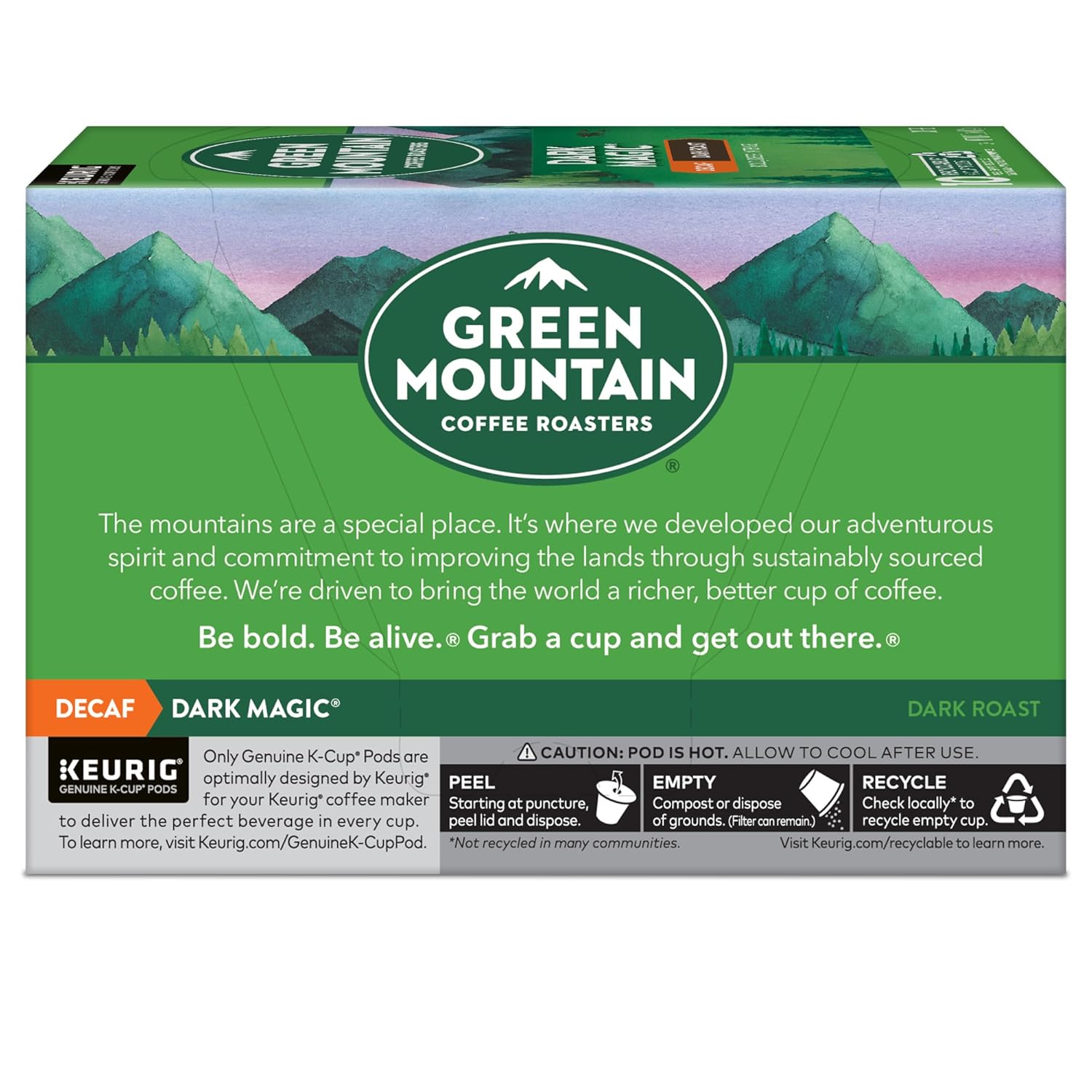 Green Mountain Coffee Roasters Dark Magic Keurig Single-Serve K-Cup Pods, Dark Roast Coffee, 72 Count (6 Packs of 12)