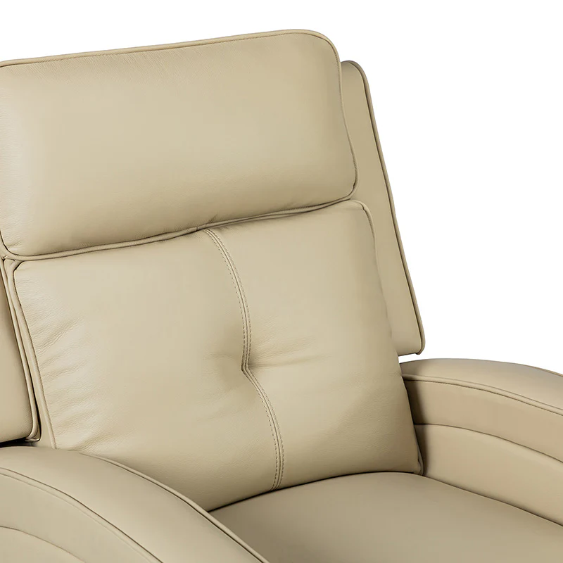 Stefan Genuine Leather Power Recliner with Nailhead Trim