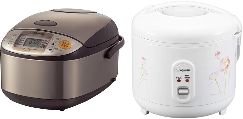 Zojirushi NS-TSC10 5-1/2-Cup (Uncooked) Micom Rice Cooker and Warmer, 1.0-Liter