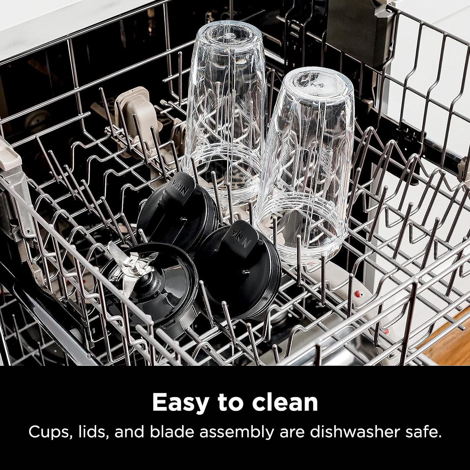 Ninja BN301 Nutri-Blender Plus Compact Personal Blender, 900-Peak-Watt Motor, Frozen Drinks, Smoothies, Sauces & More, (3) 20 oz. To-Go Cups, (2) Spout-Lids (1) Storage-Lid, Dishwasher Safe, Silver