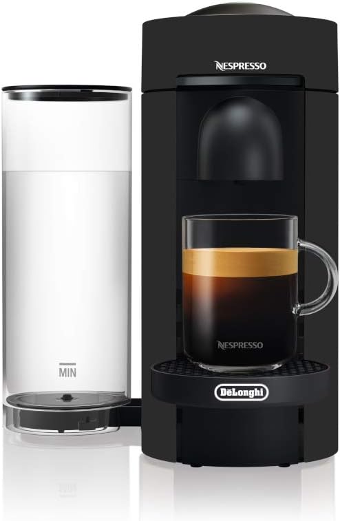 Nespresso Vertuo Plus Deluxe Coffee and Espresso Maker by De'Longhi, Matte Black