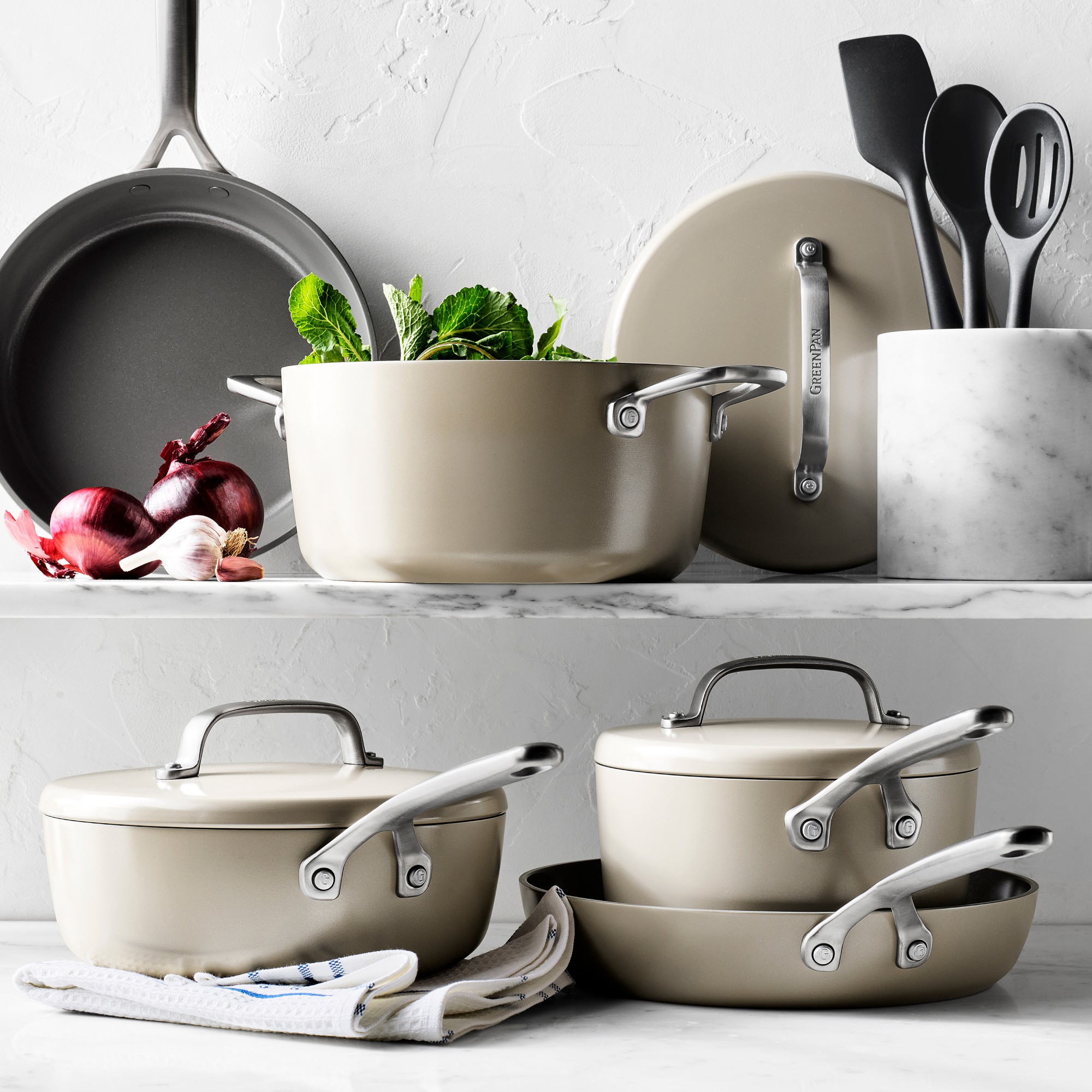 Williams Sonoma Marble Large Utensil Holder