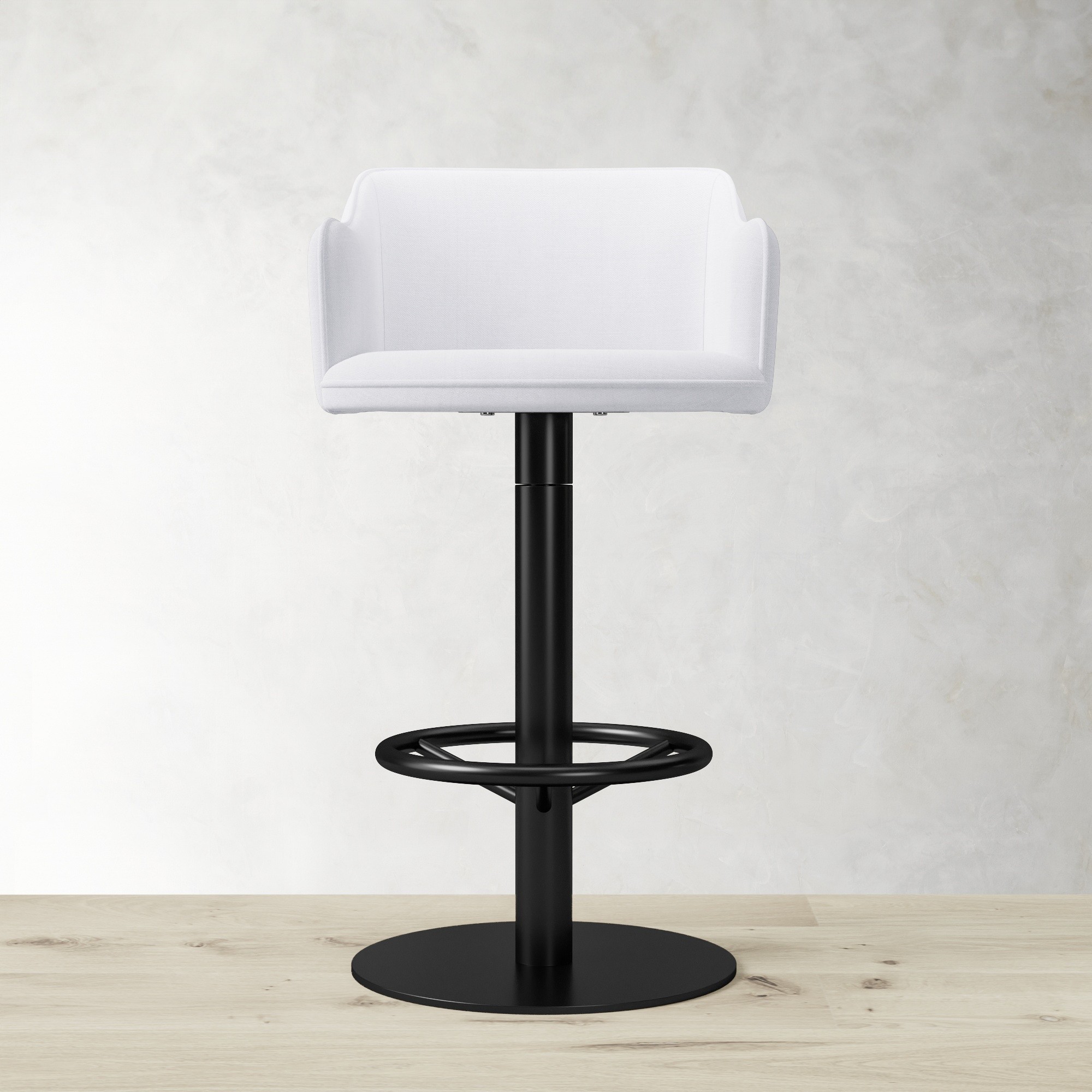 Harding Upholstered Pedestal Counter  & Bar Stool