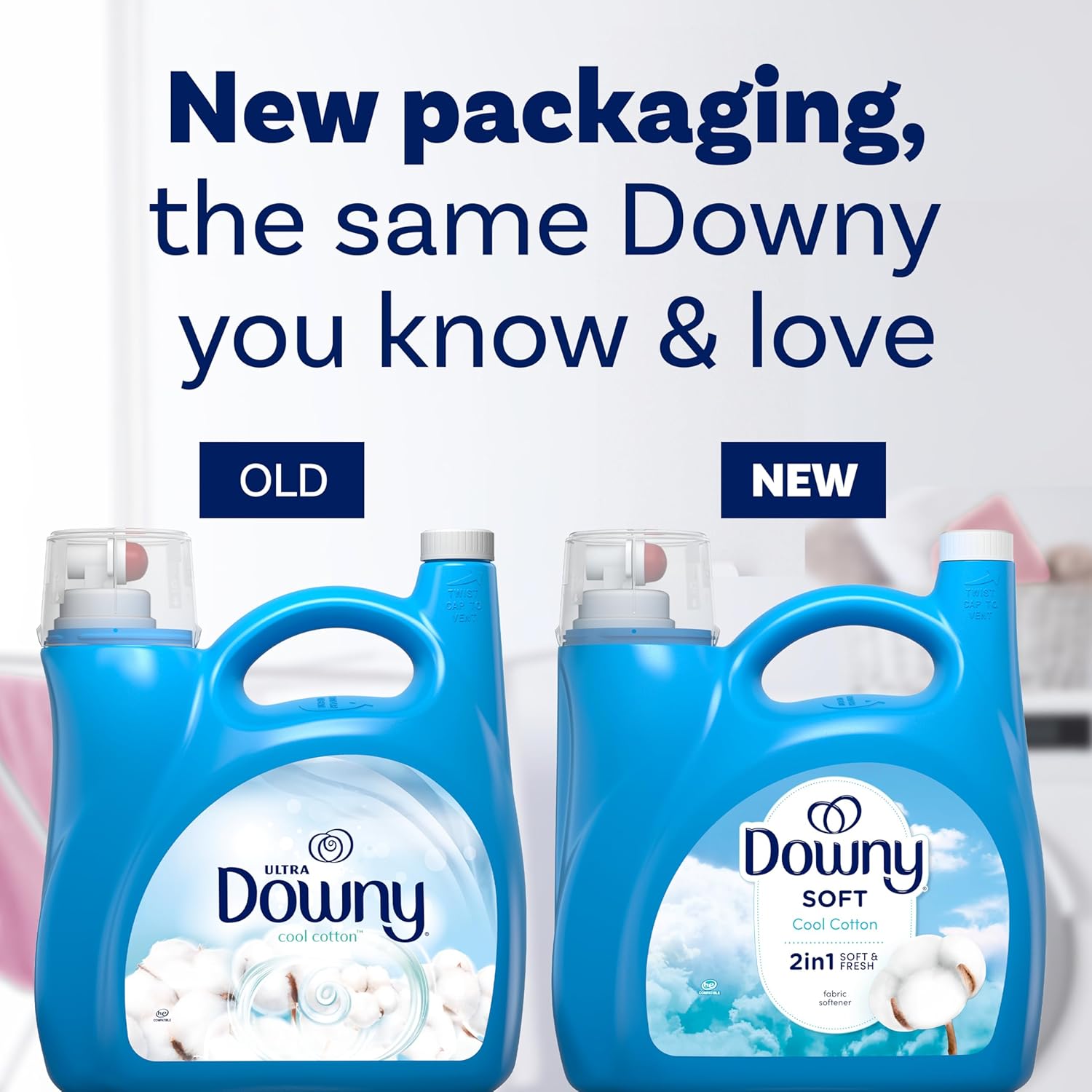 Downy Fabric Softener Liquid, Cool Cotton Scent, 140 fl oz, 190 Loads
