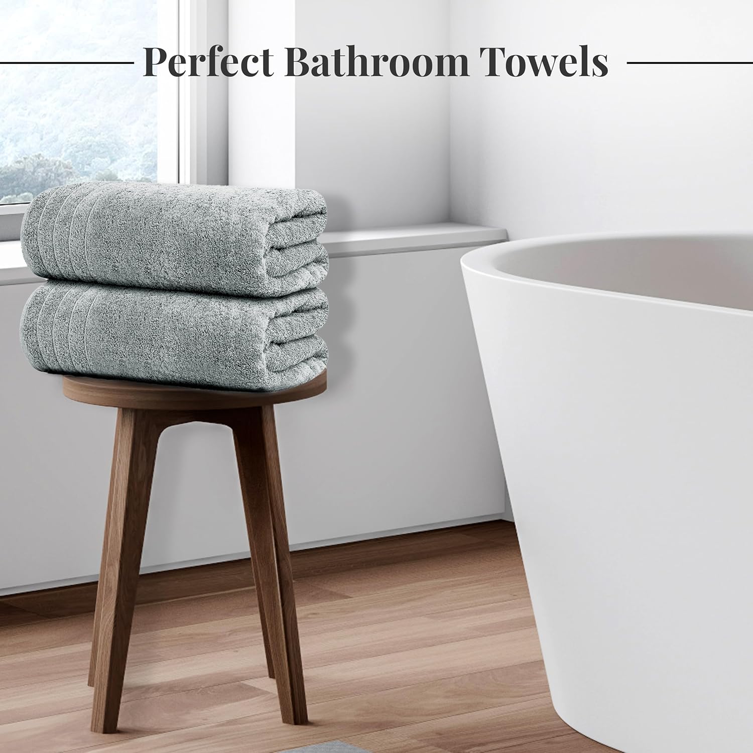 Tens Towels Extra Large Bath Towels 30 x 60 Inches, 100% Cotton, Larger & Lighter, Quicker to Dry, Lighter Weight, Super Soft and Absorbent, Perfect Bathroom Towels
