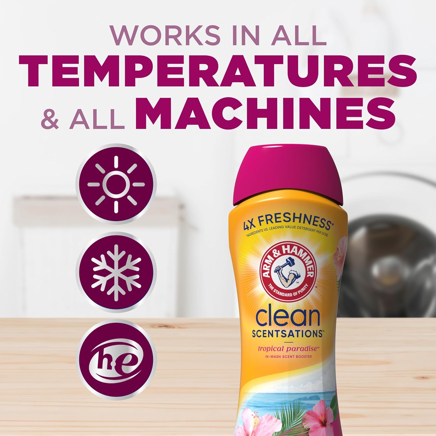 Arm & Hammer In-Wash Scent Booster, Tropical Paradise, 37.8 Ounce