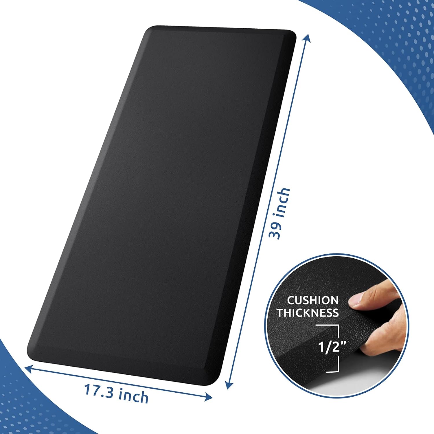 KitchenClouds Kitchen Mat Cushioned Anti Fatigue Rug 17.3