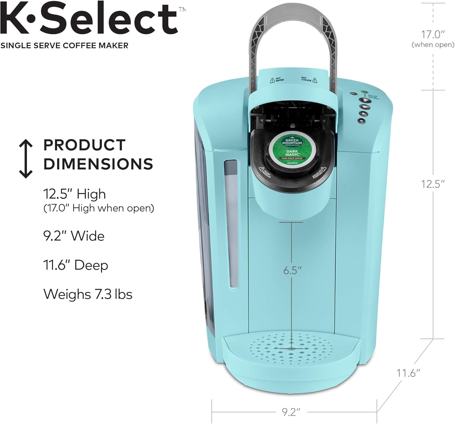 Keurig K-Select Single-Serve K-Cup Pod Coffee Maker, Matte Black