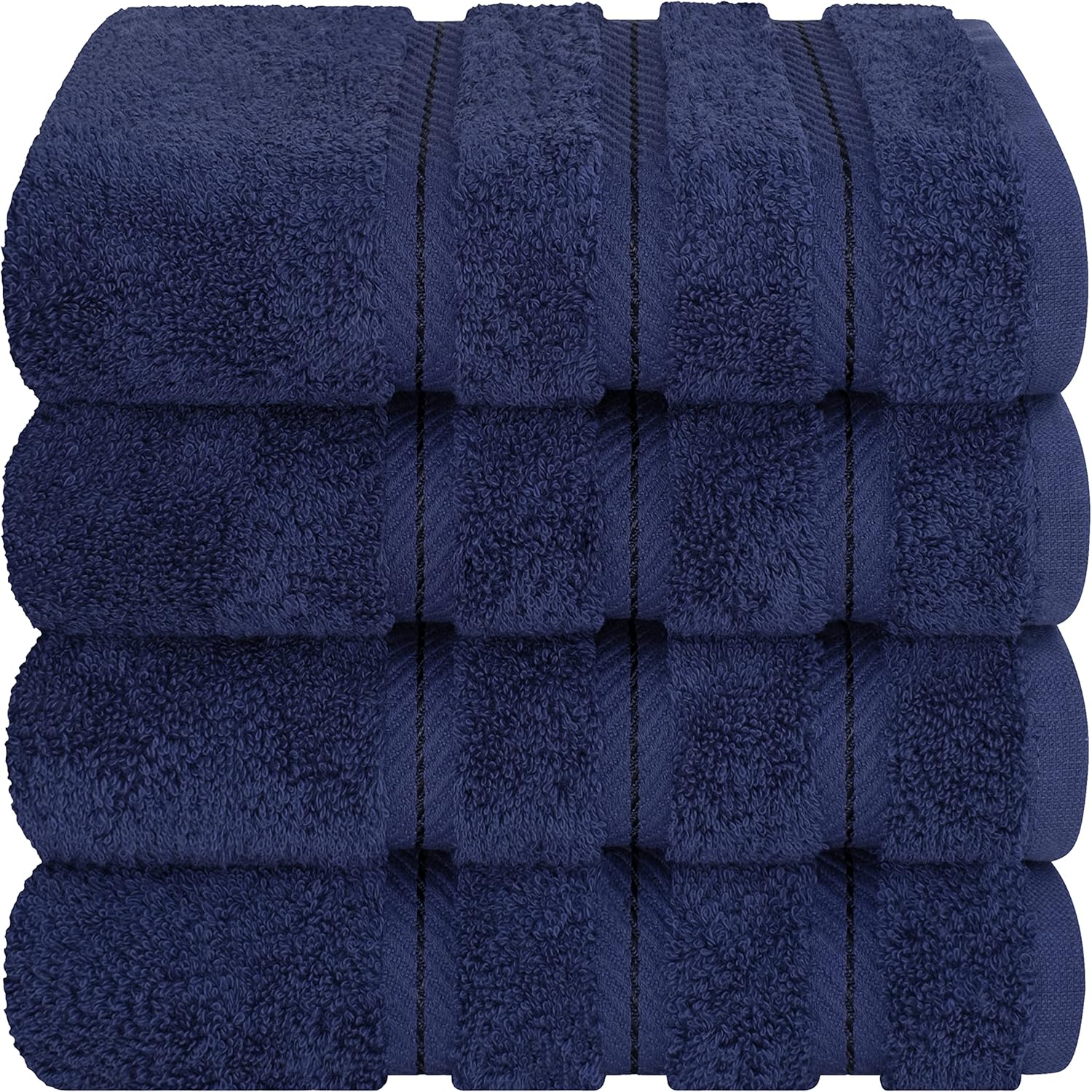 American Soft Linen Luxury 6 Piece Towel Set, 2 Bath Towels 2 Hand Towels 2 Washcloths, 100% Cotton Turkish Towels for Bathroom, Light Grey Towel Sets