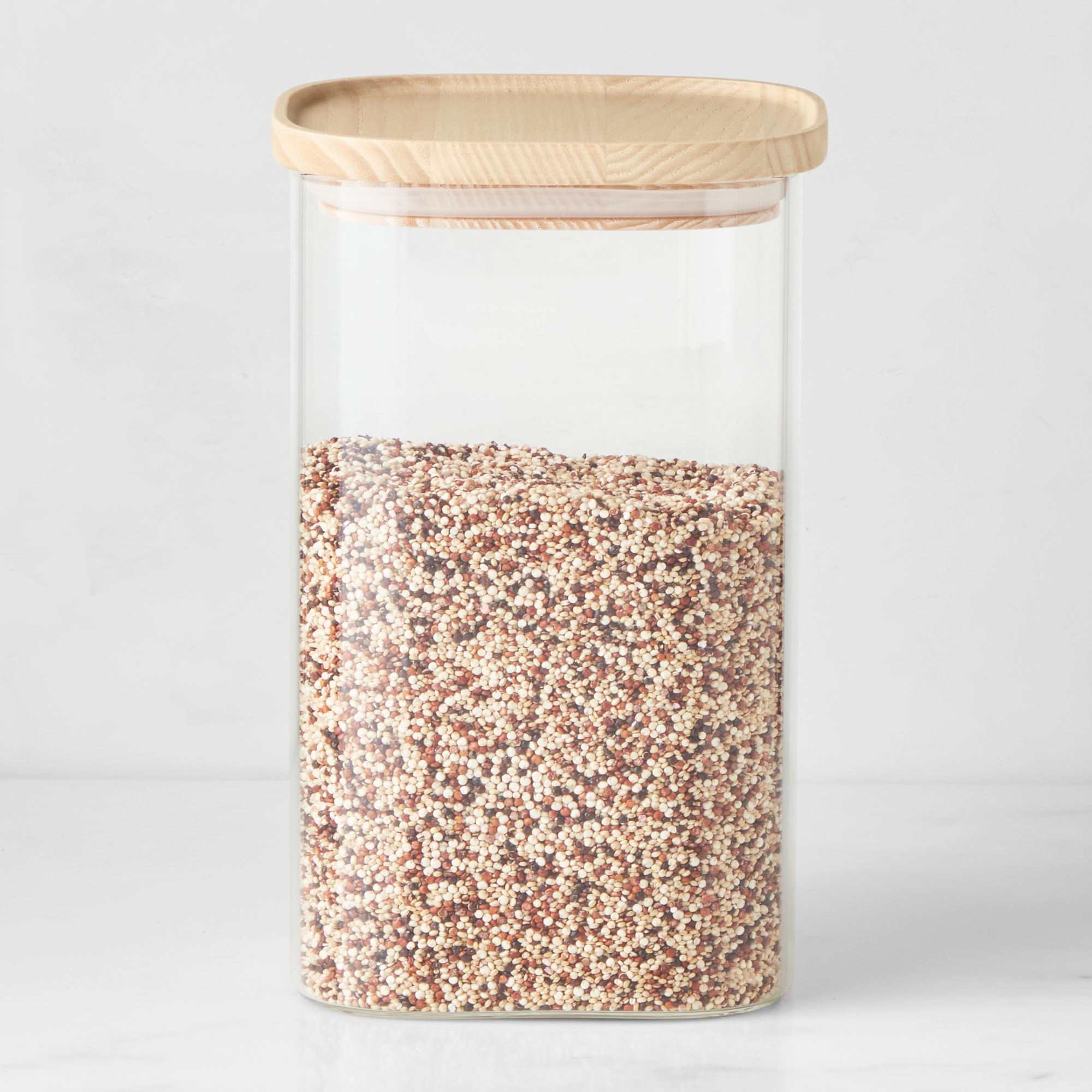 Hold Everything Stackable Glass Square Canisters