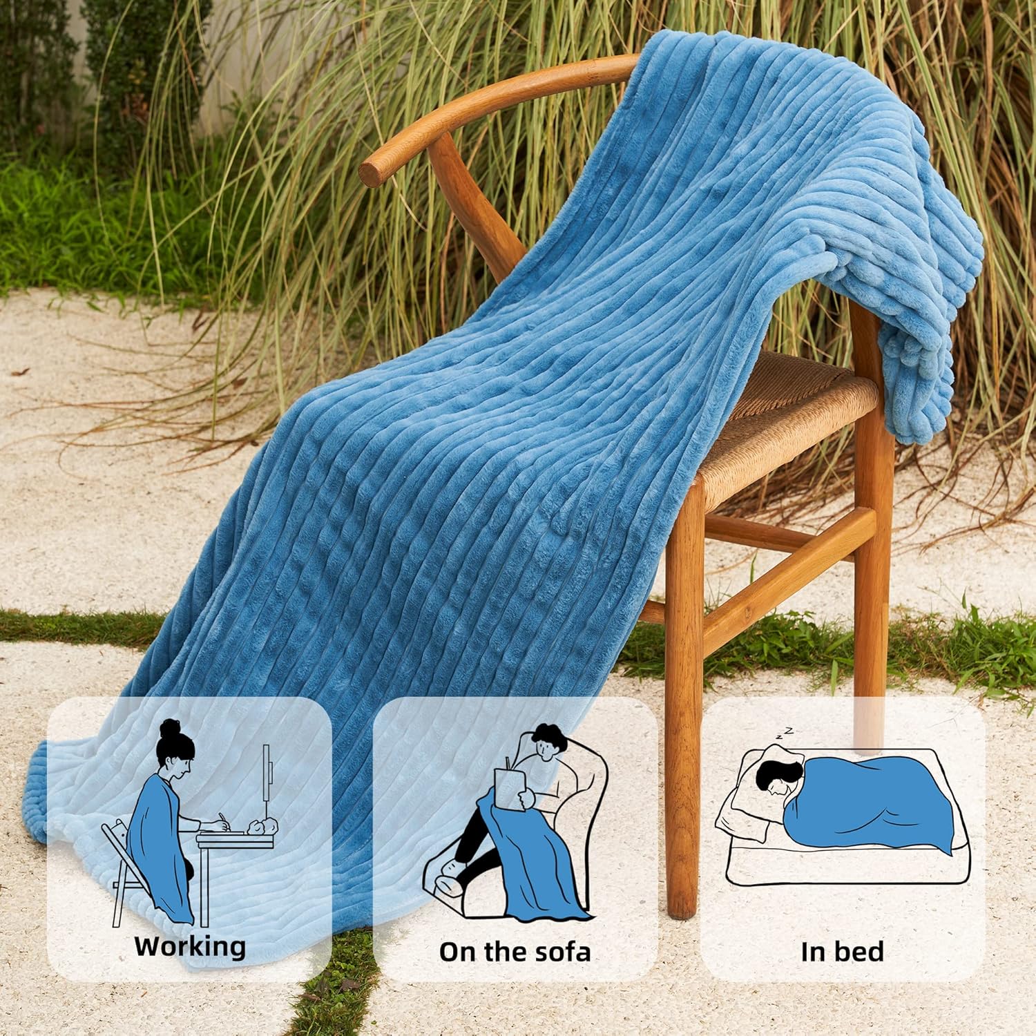 GOTCOZY Heated Blanket Electric Throw 50''X60''- Soft Silky Plush Electric Blanket with 4 Heating Level & 3 Hour Auto Off Heating Blanket, ETL Certified Machine Washable (Rose Dust)