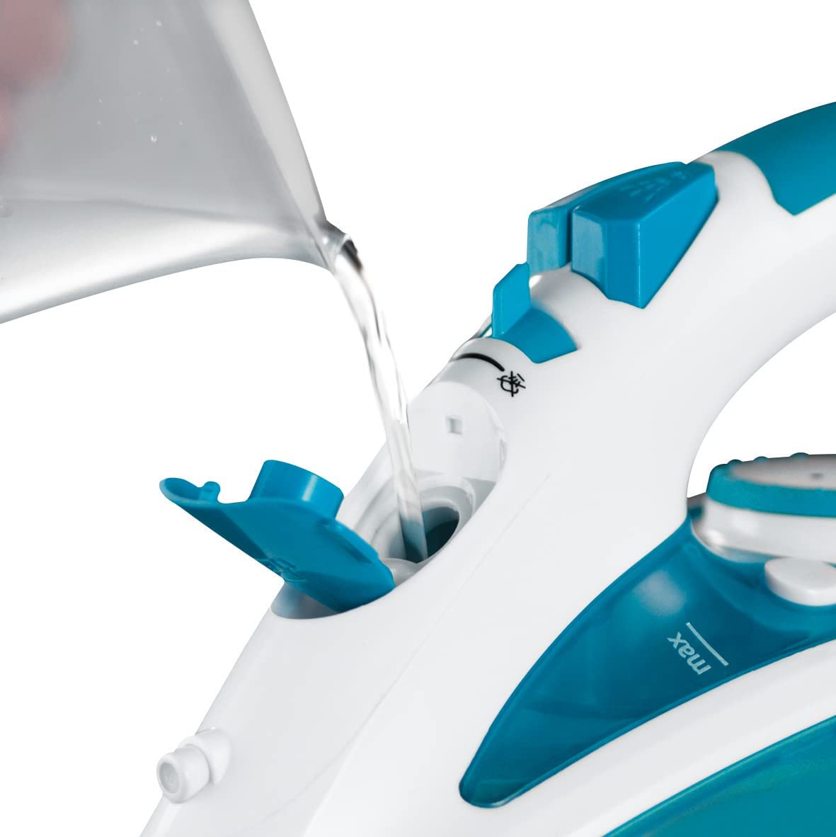 Professional Clothes Iron - 2600 W, Ceramic Soleplate, 210g Steam Boost, Self-Cleaning Function, White and Blue - 20562-56
