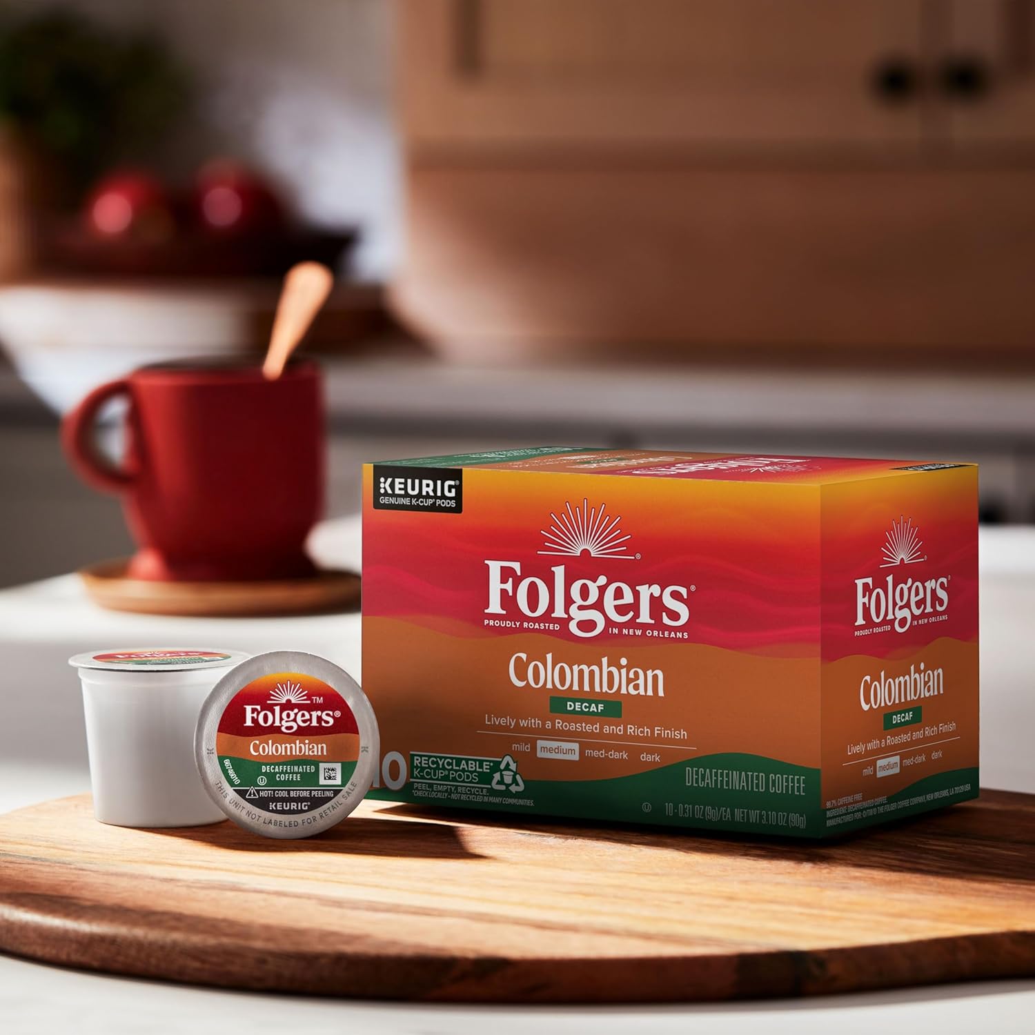 Folgers Classic Roast Medium Roast Coffee, 72 Keurig K-Cup Pods
