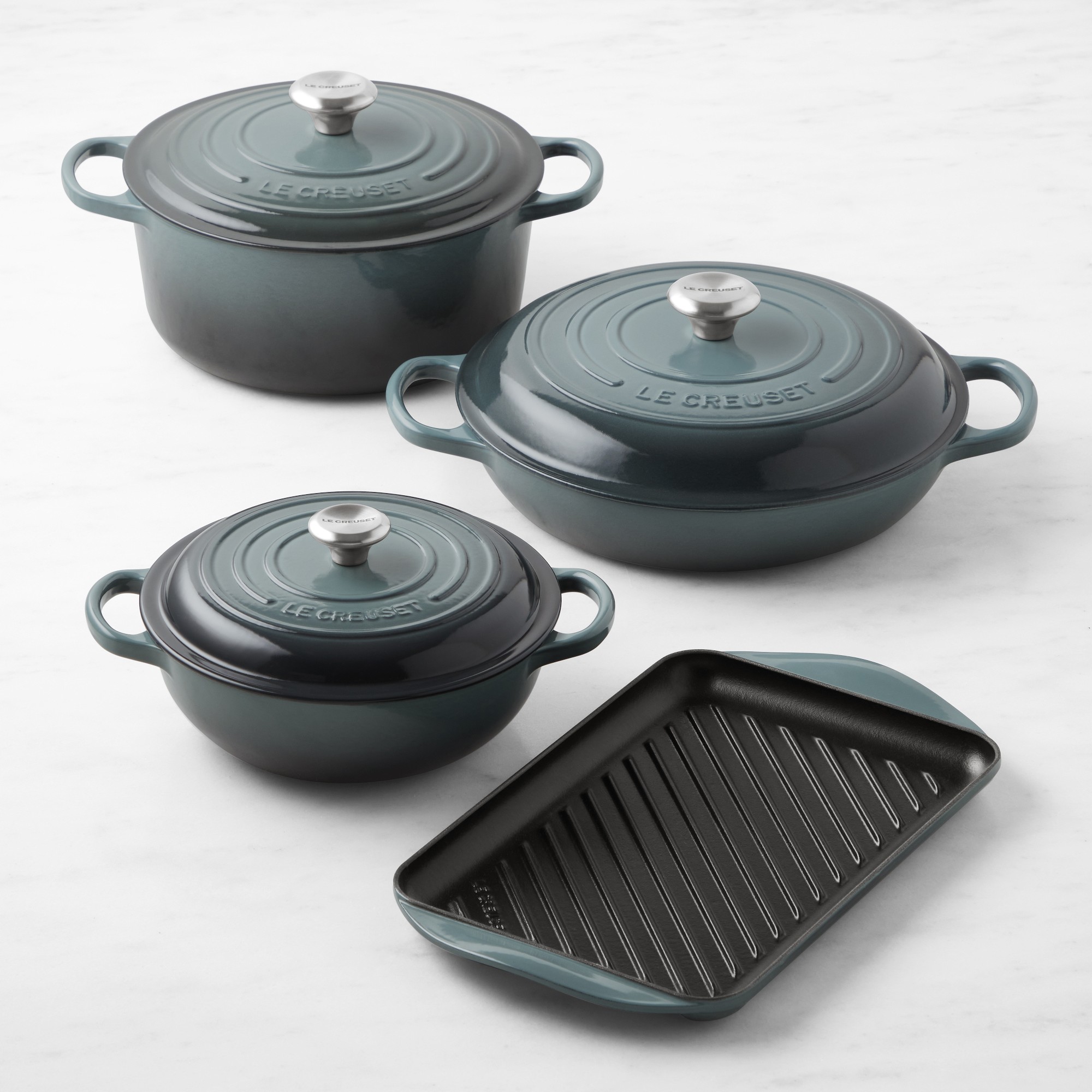 Le Creuset Signature Enameled Cast Iron 7-Piece Essential Cookware Set