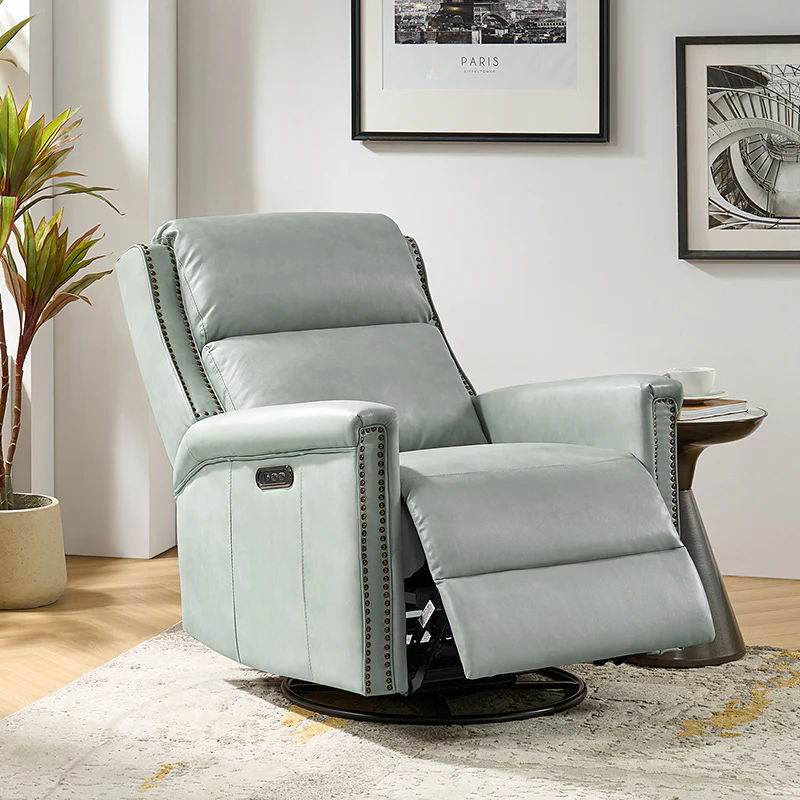 Anton Traditional Design Swivel and Rocker Power Recliner