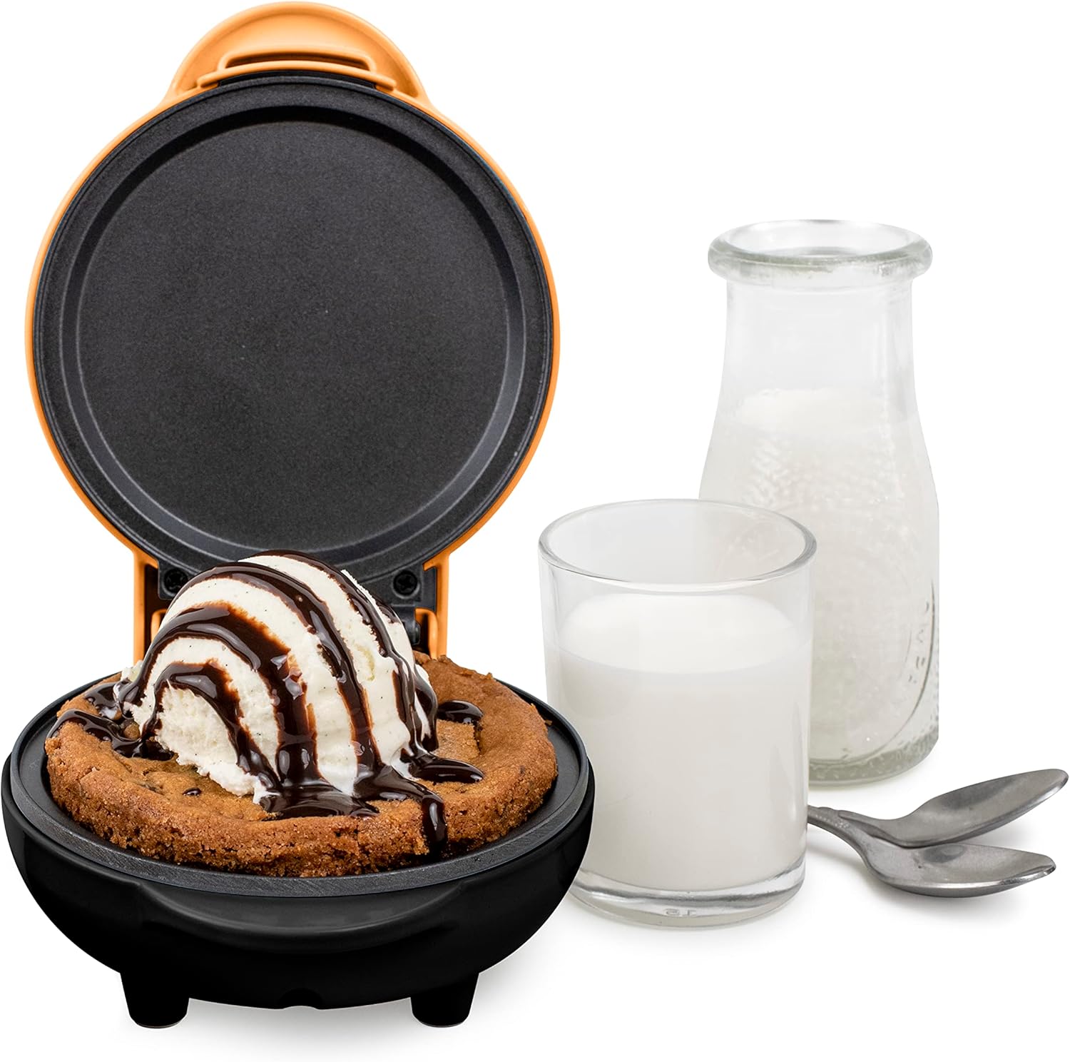 Nostalgia MyMini Personal Electric Skillet & Rapid Noodle Maker, Perfect For Healthy Keto & Low-Carb Diets, Yellow