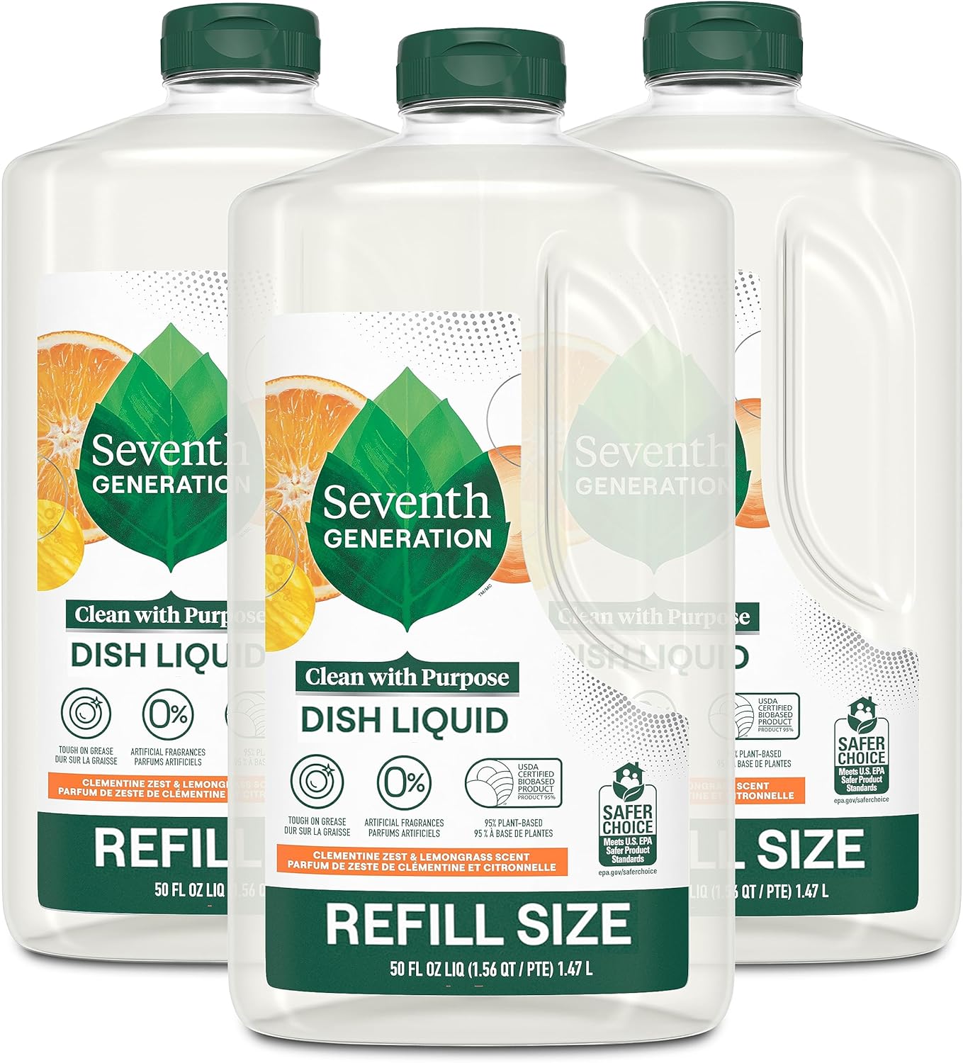 Seventh Generation Dish Liquid Soap Free & Clear liquid soap Pack of 6 Dishwashing Soap Dish Soap for sensitive skin 19 oz