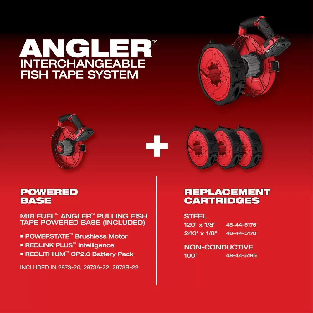 Milwaukee 2873-20S240 M18 FUEL 18V Angler Pulling Fish Tape w/ 240' x 1/8