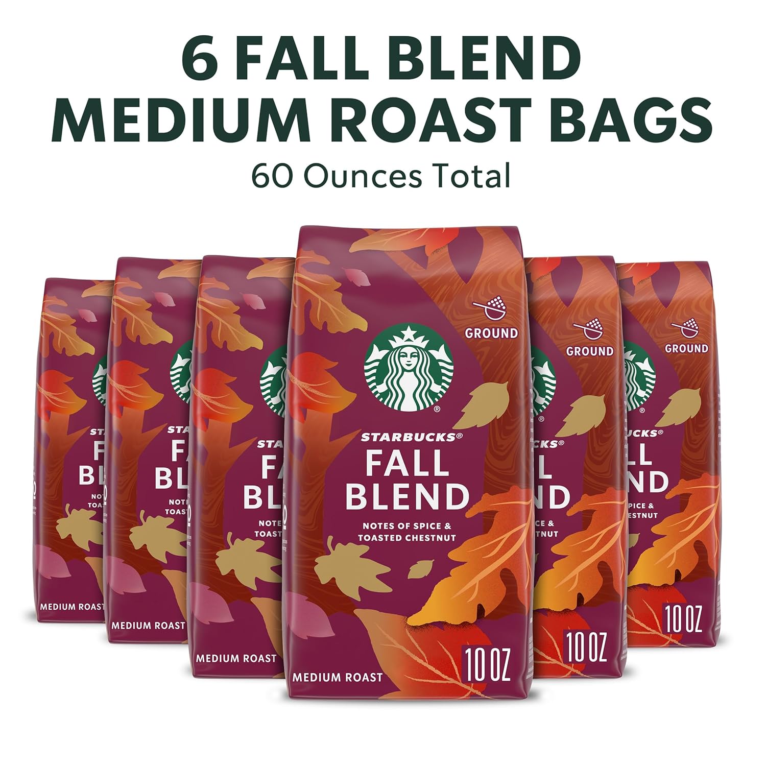 Starbucks Ground Coffee, Medium Roast Coffee, Pike Place Roast, 100% Arabica, 1 Bag (28 Oz)
