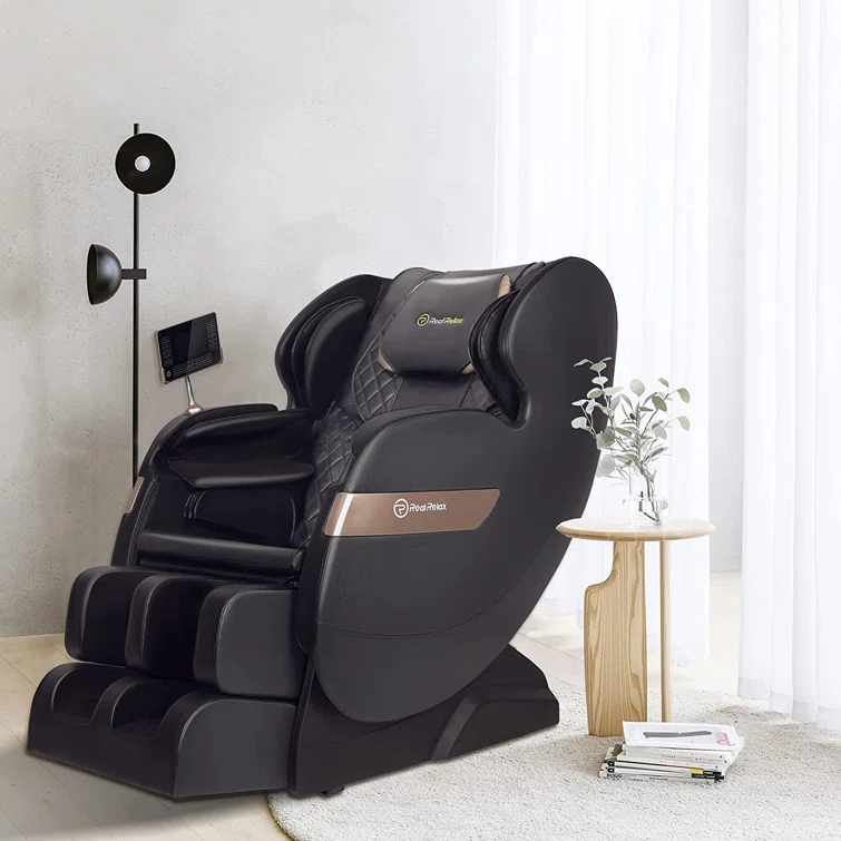 💥Clearance Sale🔥Faux Leather Heated Full Body Massage Chair with Dual-core S Track and APP Control