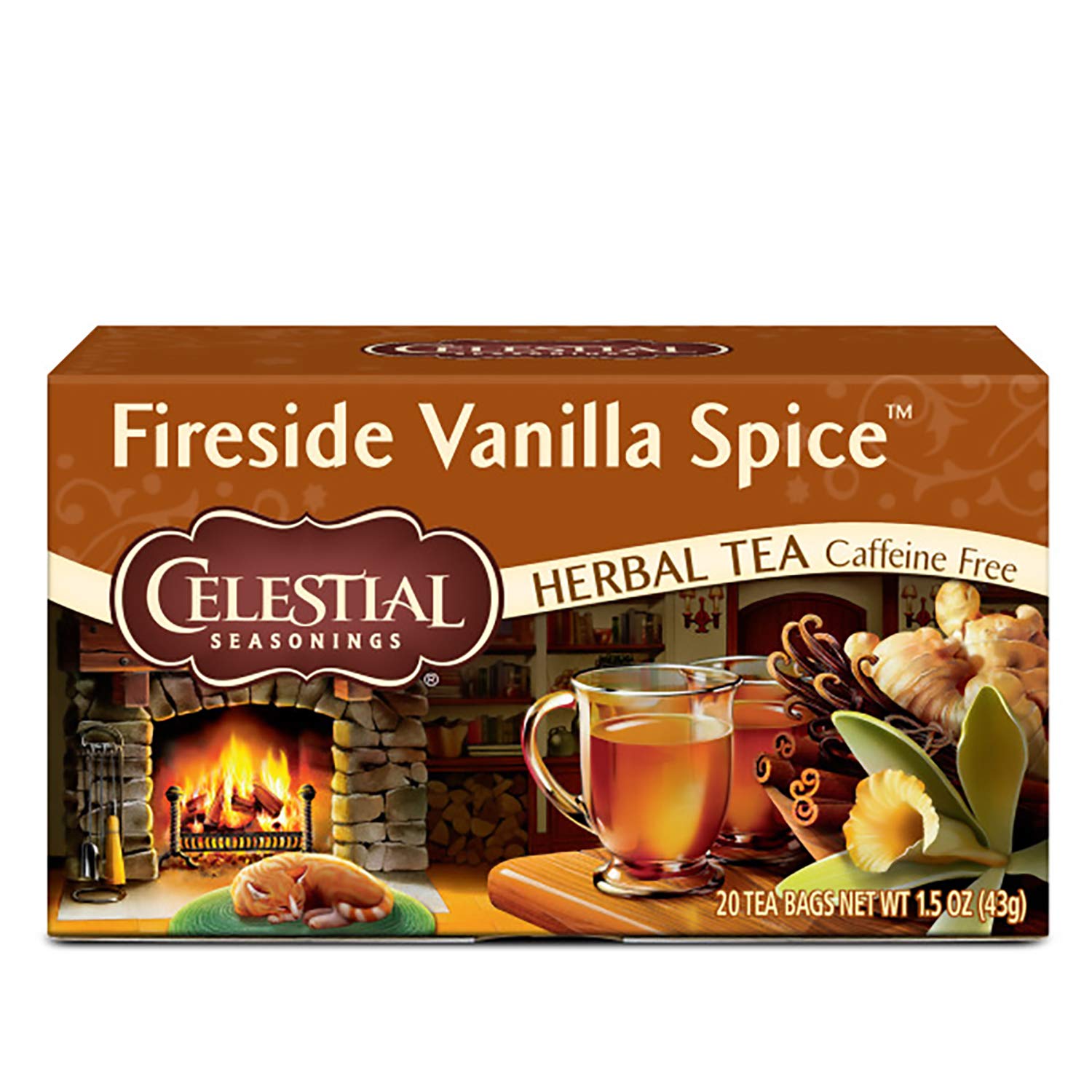 Celestial Seasonings Bengal Spice Herbal Tea, Caffeine Free, 20 Tea Bags Box, (Pack of 6)