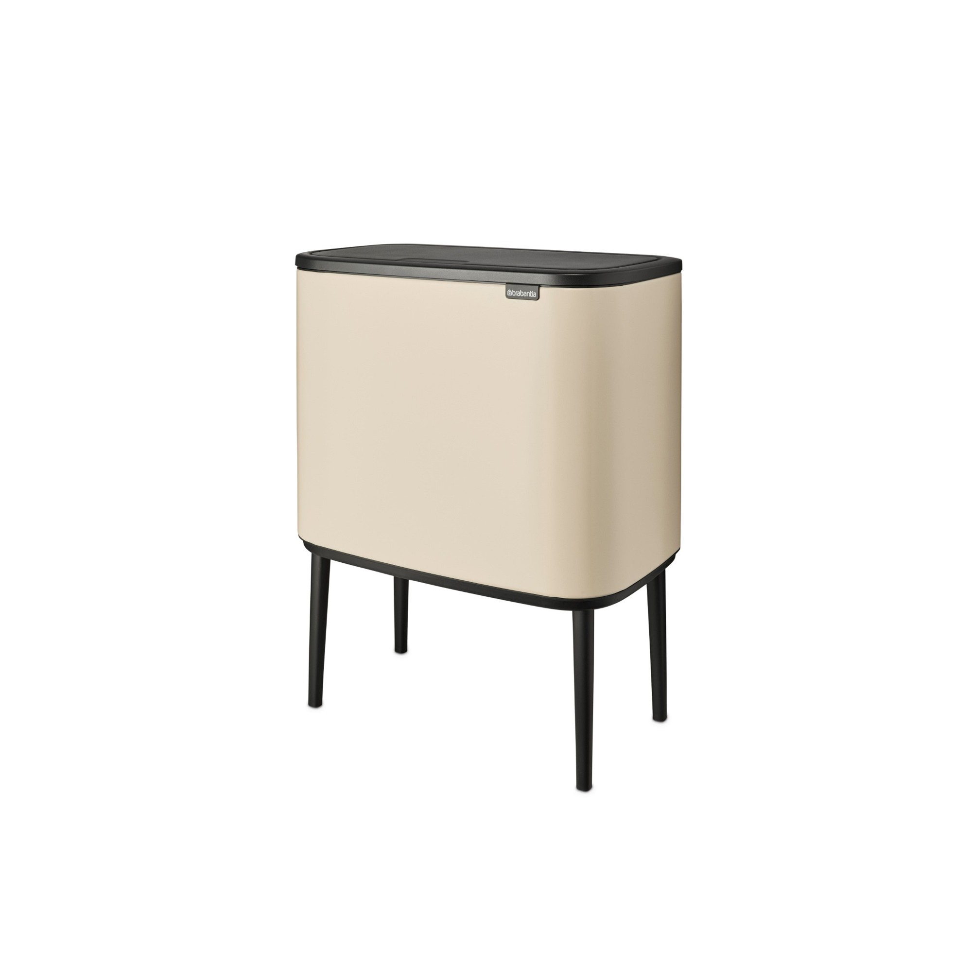 Brabantia Bo Touch Top Dual Compartment Recycling Trash Can, 3 + 6 Gallon