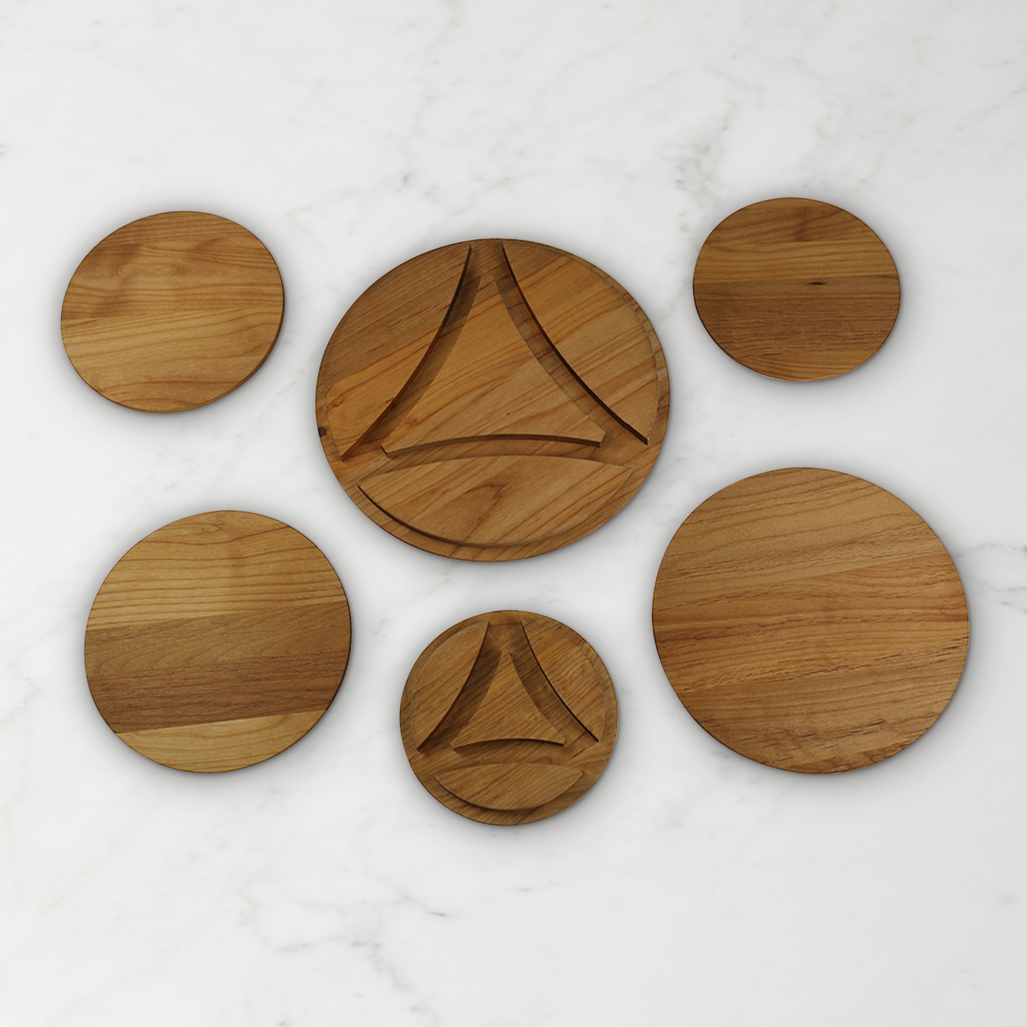 Enclume Cookware Stand Wood Trivets Set