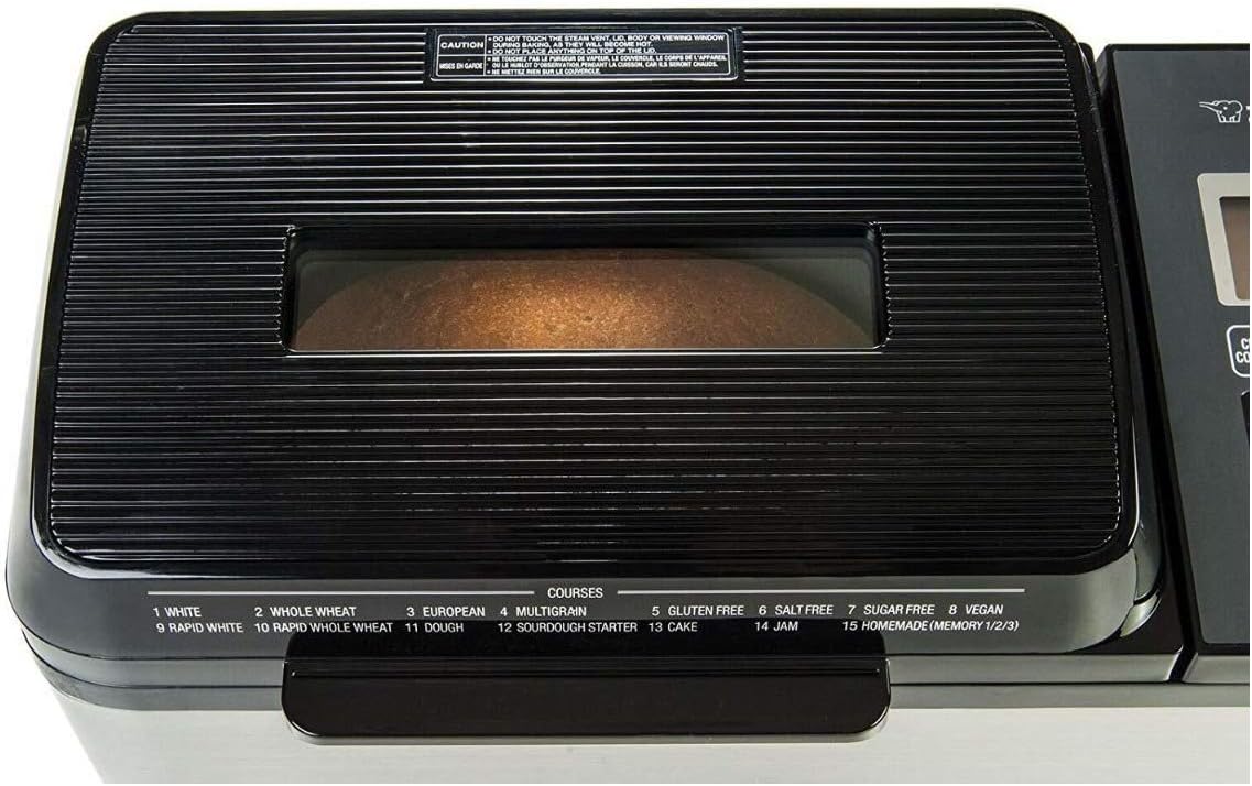 Zojirushi BB-PDC20BA Home Bakery Virtuoso Plus Breadmaker, 2 lb. loaf of bread