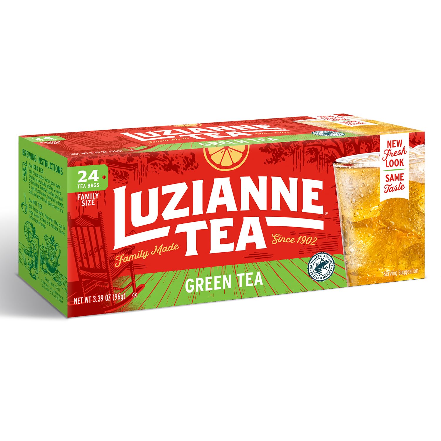 Luzianne Unsweetened Iced Tea Bags, Gallon Size, 24ct Box (Pack of 1)