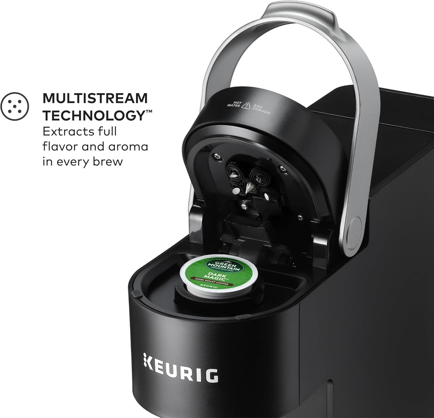 Keurig K-Slim Single Serve K-Cup Pod Coffee Maker, Multistream Technology, 3 Brew Sizes, Slim and Sleek Design, 46oz Removable Reservoir, Black