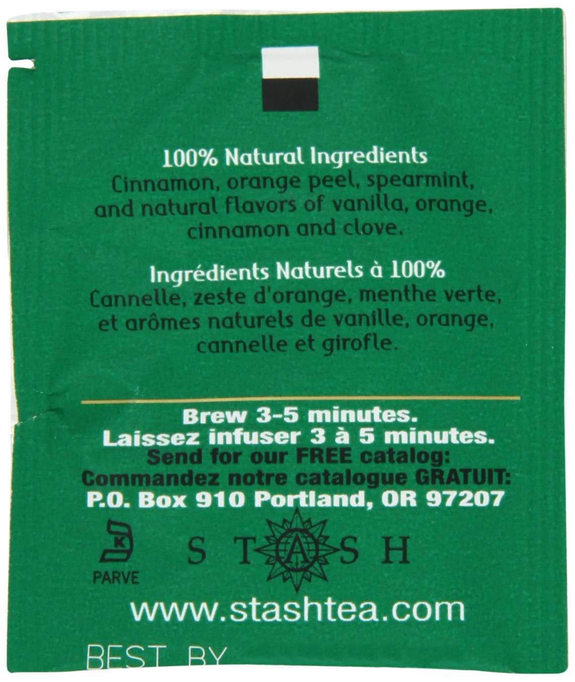 Stash Tea Double Bergamot Earl Grey Black Tea, Box of 100 Tea Bags