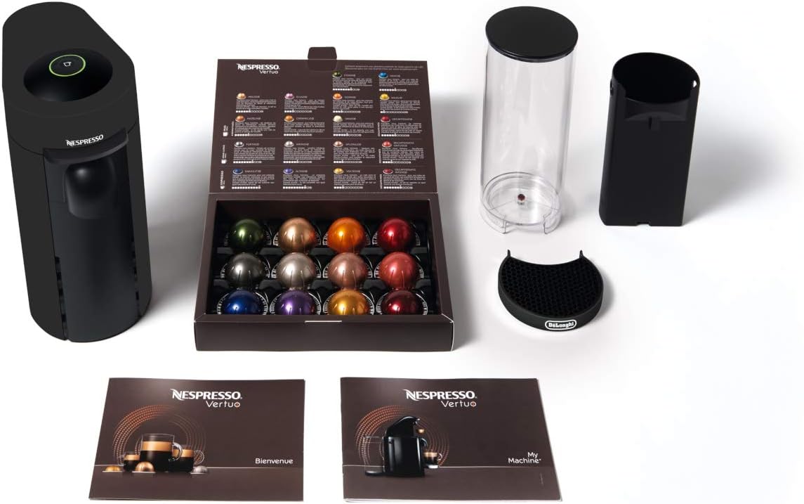 Nespresso Vertuo Plus Deluxe Coffee and Espresso Maker by De'Longhi, Matte Black