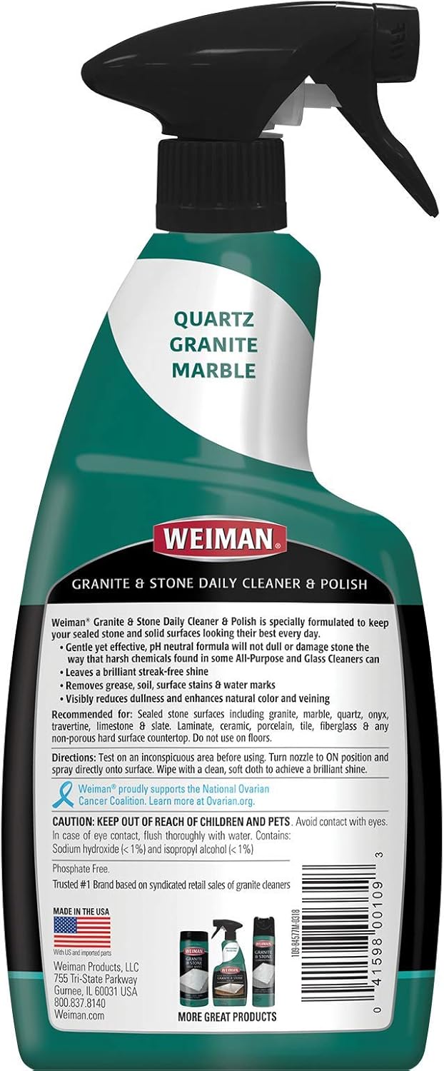 Weiman Disinfectant Granite Daily Clean & Shine, 24 Fl Oz (Pack of 1)