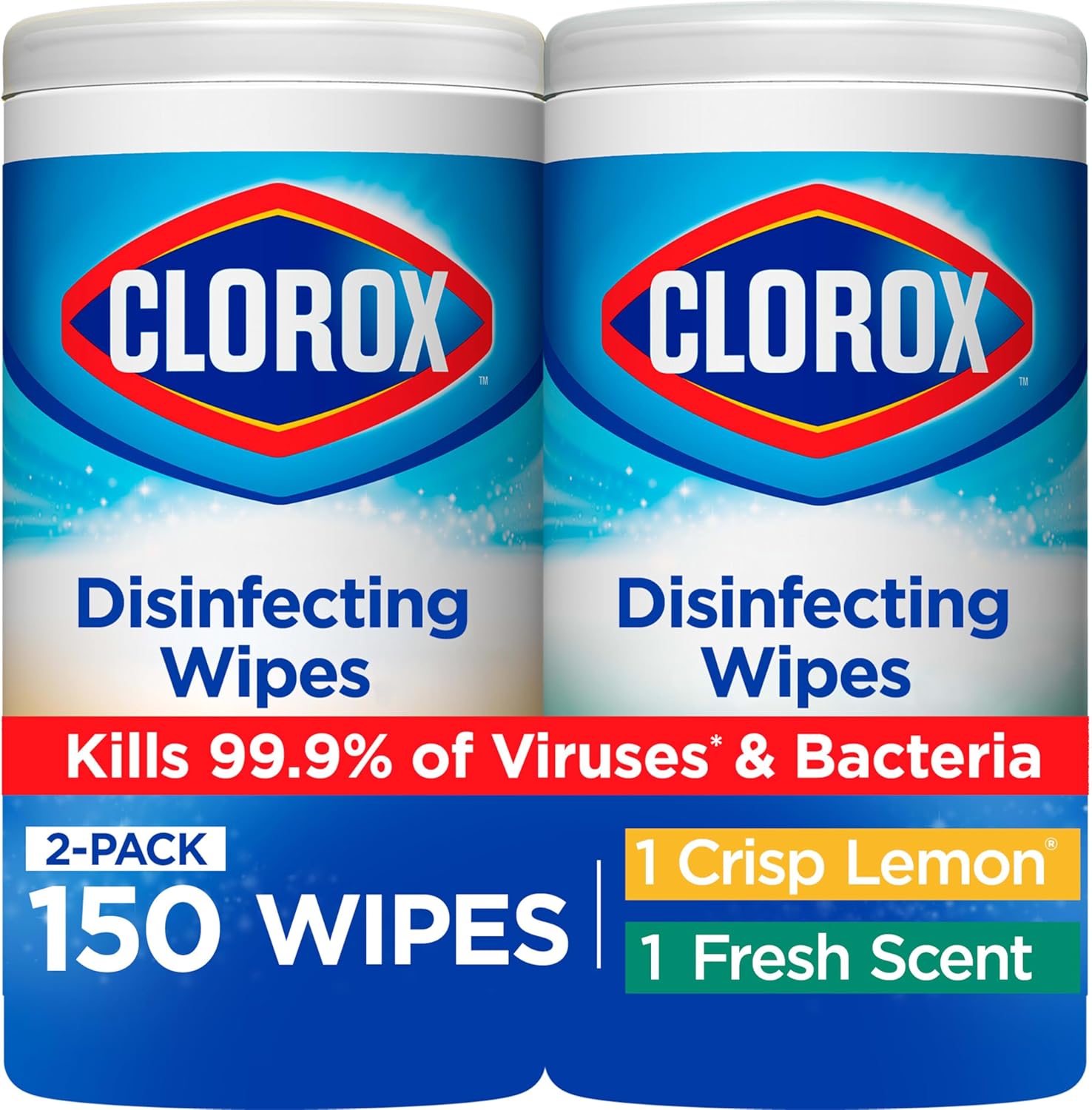 Clorox Disinfecting Wipes Value Pack, Household Essentials, 75 Count, Pack of 3 (Package May Vary)