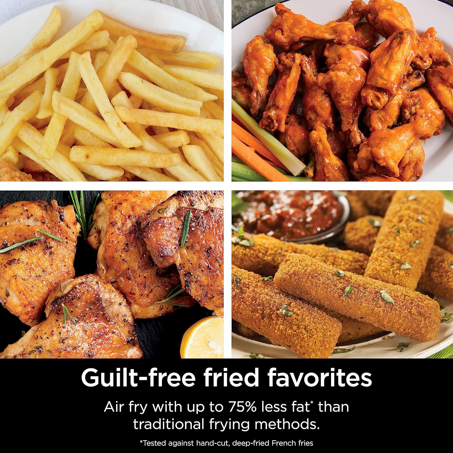 Ninja Air Fryer, Thermometer, Roast, Bake, Air Fry, Crisps, Broil, Reheats, Keep Warm, 10-in-1, Fries, Frozen Food, Veggies, and Meat, Quick Meals, Healthy Meals, Less Oil, 10 QT, Grey, DZ550​