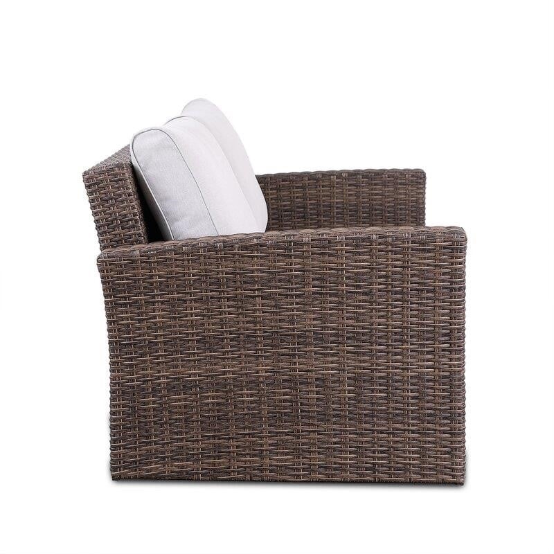 Emlee Wicker/Rattan 4 - Person Seating Group with Cushions