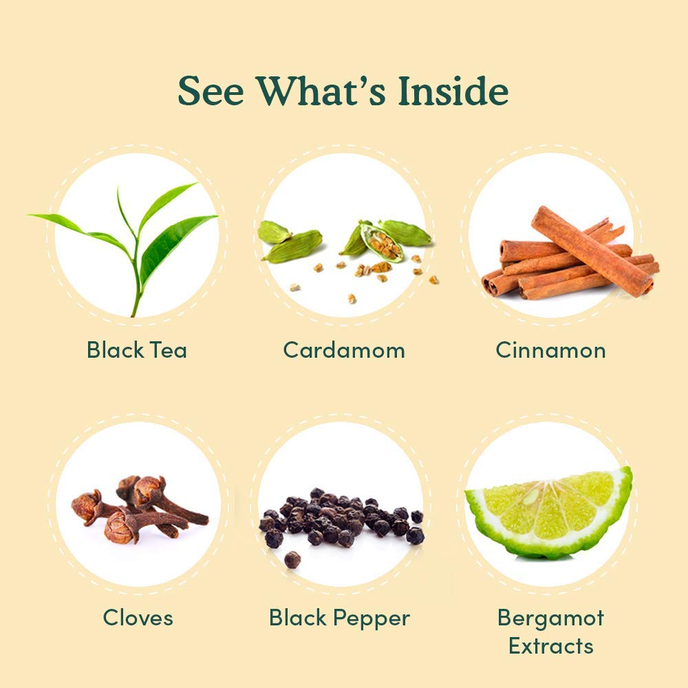 VAHDAM, Organic Turmeric Ginger Herbal Tea Bags (100 Pyramid Tea Bags) Caffeine Free, Non GMO, Gluten Free | 100% Pure Herbal Blend - Savory & Spicy | Plant-Based Tea Bags | Resealable Ziplock Pouch