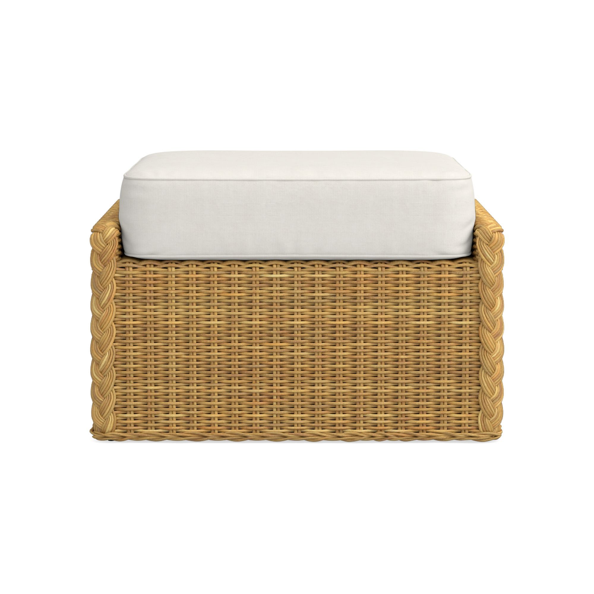 AERIN East Hampton Outdoor Coffee Table Ottoman Cushions