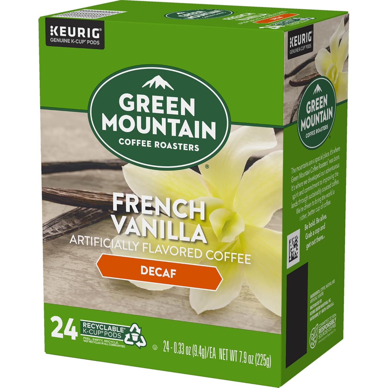 Green Mountain Coffee Roasters Caramel Vanilla Cream Keurig Single-Serve K-Cup pods, Light Roast Coffee, 72 Count (6 Packs of 12)