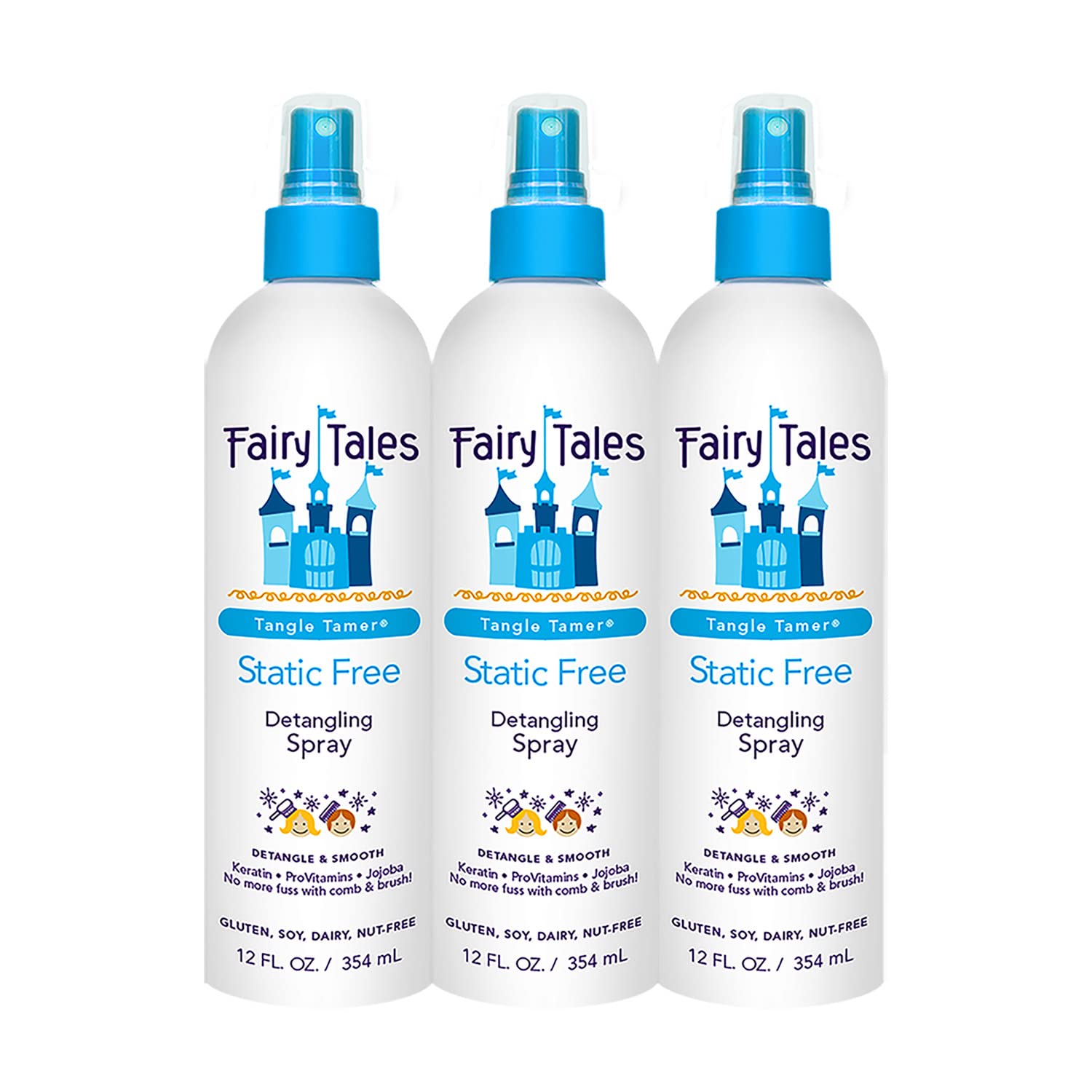Fairy Tales Tangle Tamer Detangling Spray for Kids - Ultra Moisturizing and Anti Frizz Protection - Paraben Free, Sulfate Free - 12 Oz