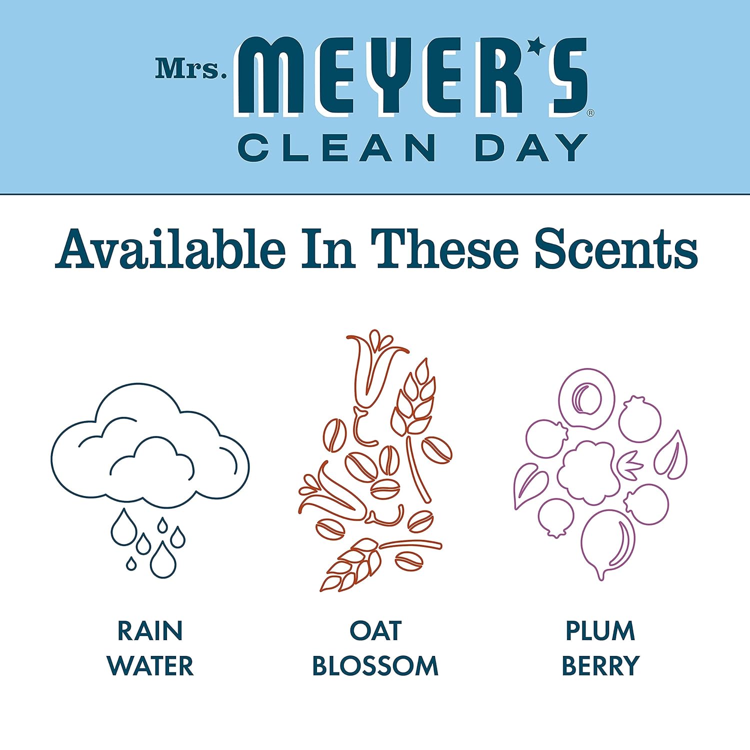 MRS. MEYER'S CLEAN DAY Hand Soap, Made with Essential Oils, Biodegradable Formula, Honeysuckle, 12.5 fl. oz - Pack of 3