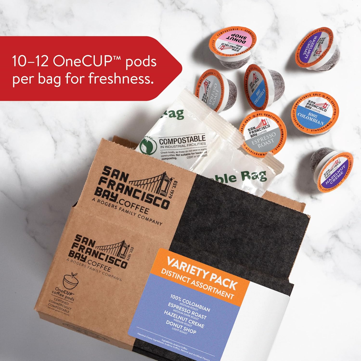 San Francisco Bay Compostable Coffee Pods - French Roast (80 Ct) K Cup Compatible including Keurig 2.0, Dark Roast