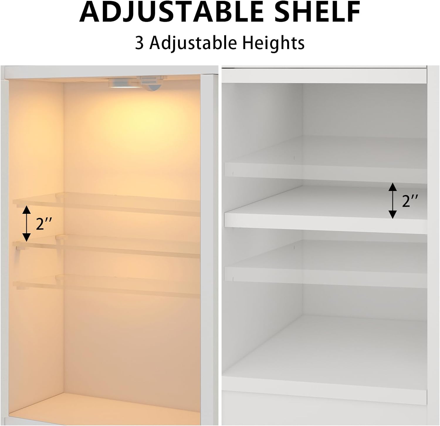 Dnxao Large Make up Vanity Desk with Mirror and Lights,3 Lights Mode and Brightness Adjusted by Touch Button, Built-in Power Strip and 6 Drawers,4 cabinets,2 cabinets with RGB Lights