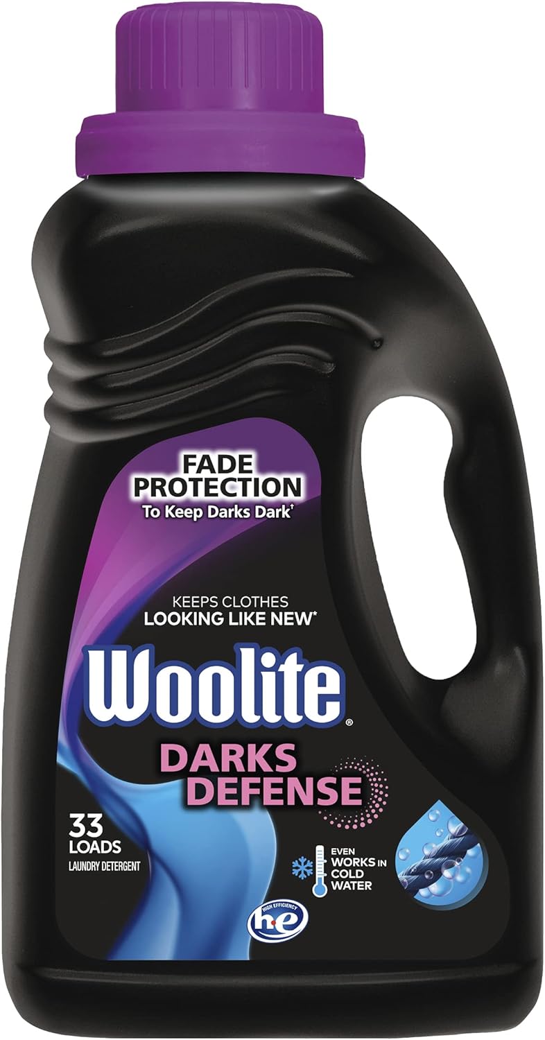 Woolite Darks Defense Liquid Laundry Detergent, Woolite Dark, Laundry Detergent, 66 Loads, 100 Fl Oz, HE & Regular Washers, Packaging May Vary
