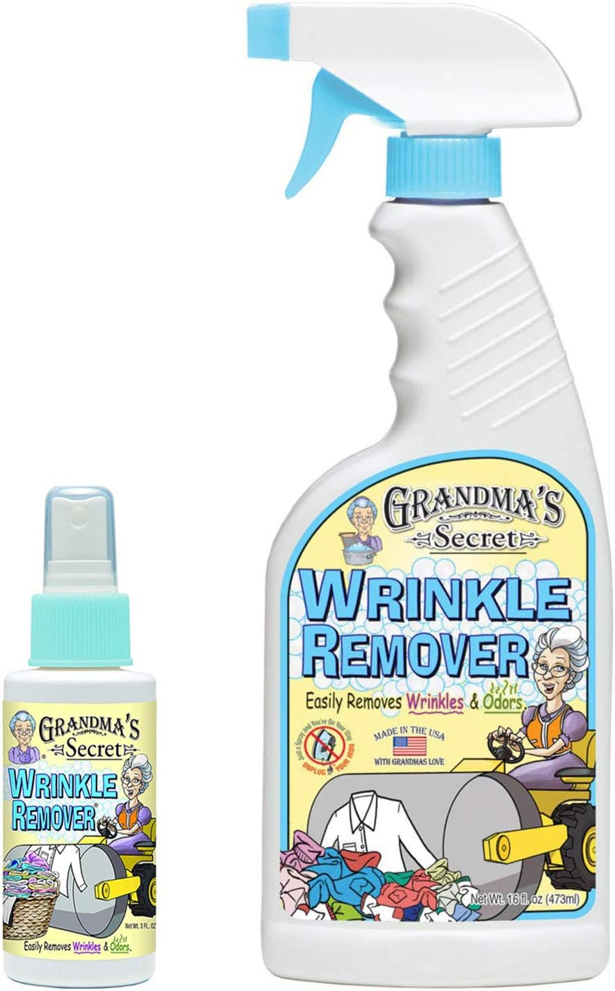 Grandma's Secret Spot Remover Laundry Spray - Chlorine, Bleach and Toxin-Free for Clothes - Fabric Stain Remover Removes Oil, Paint, Blood and Pet Stains - 16 oz & 2 oz Combo, DuoPack