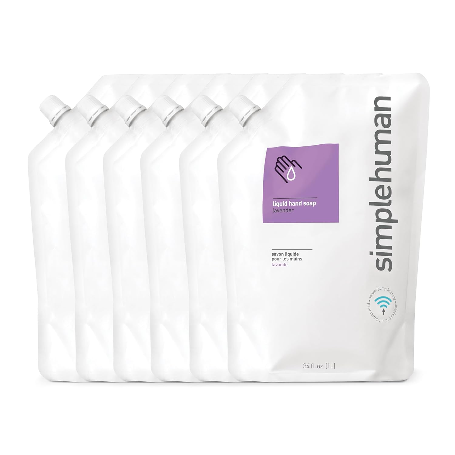 simplehuman Lavender Moisturizing Liquid Hand Soap Refill Pouch, 34 Fl. Oz.