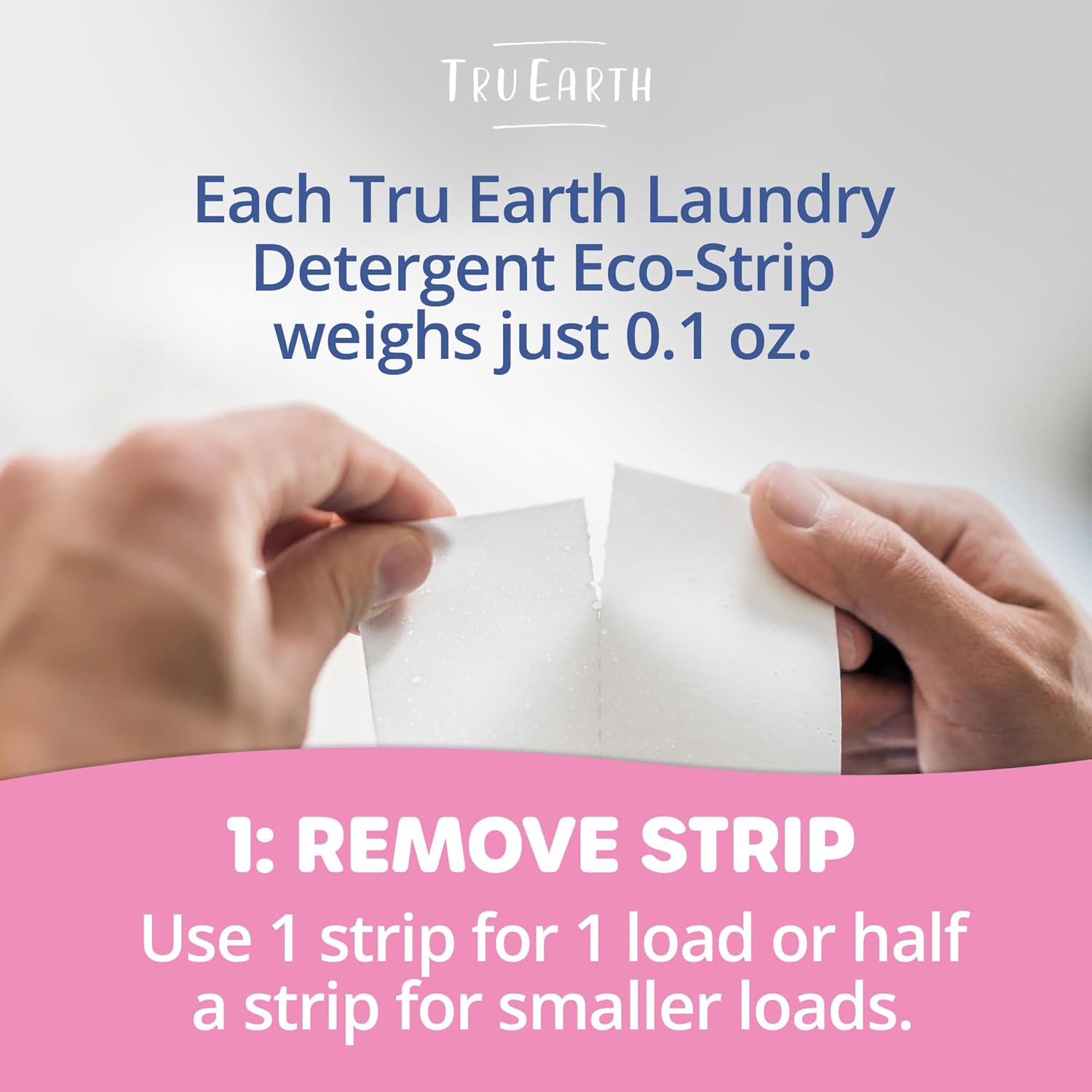 Tru Earth Compact Dry Laundry Detergent Sheets - Up to 64 Loads (32 Sheets) - Paraben-Free - Original Eco-Strip Liquidless Laundry Detergent, Travel Laundry Sheets - Fresh Linen