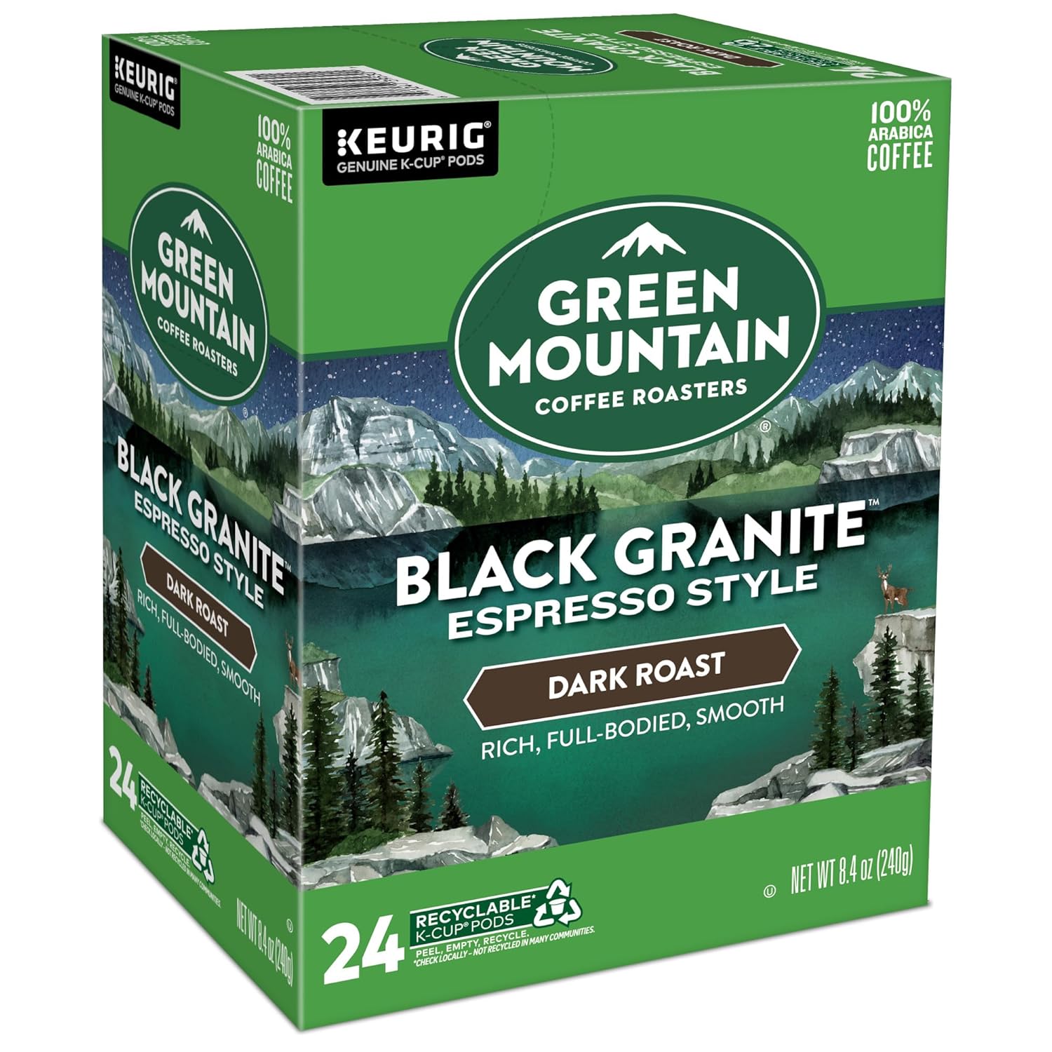 Green Mountain Coffee Roasters Dark Magic Keurig Single-Serve K-Cup Pods, Dark Roast Coffee, 72 Count (6 Packs of 12)