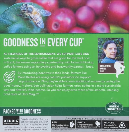Green Mountain Coffee Roasters Dark Magic Keurig Single-Serve K-Cup Pods, Dark Roast Coffee, 72 Count (6 Packs of 12)