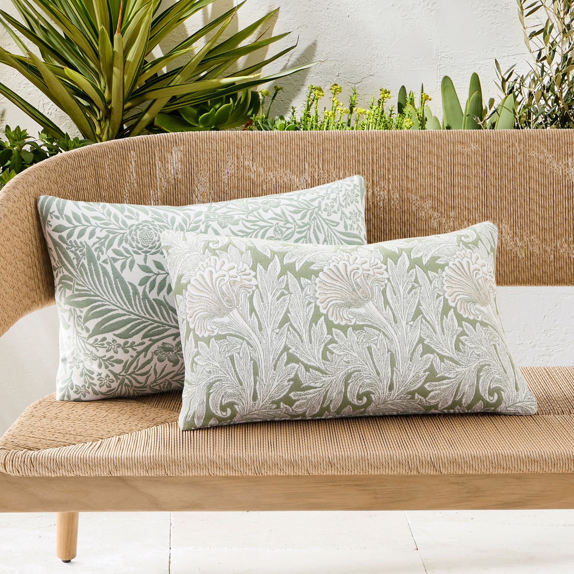 Morris & Co. x Williams Sonoma Home Reversible Performance Pillow Cover, Larkspur